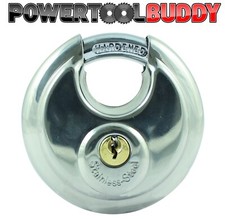 High Security Hardened Stainless Steel Disc Padlock 70mm Replacement Van Vault
