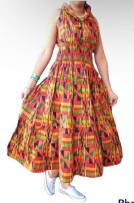 Womans Kente Maxi Dress Kente Print Ankara Dress African Print Dress  Wholesale | eBay