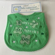 Bib Infant Baby My First St Patricks Paddy  s Day New Green