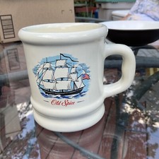 Vintage Old Spice Shaving Mug Scuttle Cup The Grand Turk Ship Stars Stripes