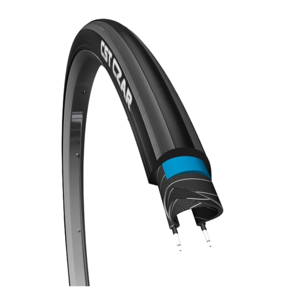 28" CST Rennrad Reifen 700x25C, Draht, 27 TPI, Schwarz/Grau C-1406 fürs Fahrrad - Bild 3 von 3