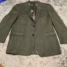 Vintage Austin Reed England Dillards Blazer Size 42R Houndstooth Plaid Wool