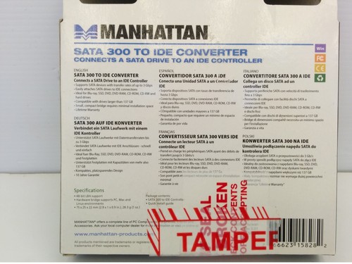 MANHATTAN 158282 SATA 300 TO IDE CONVERTER, NIB - Afbeelding 3 van 7