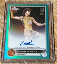 IZAN ALMANSA 22-23 Topps Chrome OTE AQUA AUTO AUTOGRAPH ROOKIE RC #43/99 !