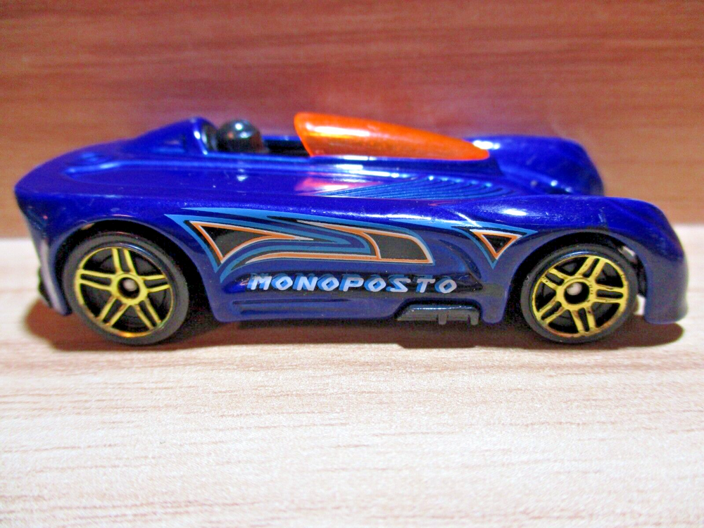 Hot Wheels Monoposto 2000 Sports Car 1:64 Scale Loose Blue Miniature Toy Car