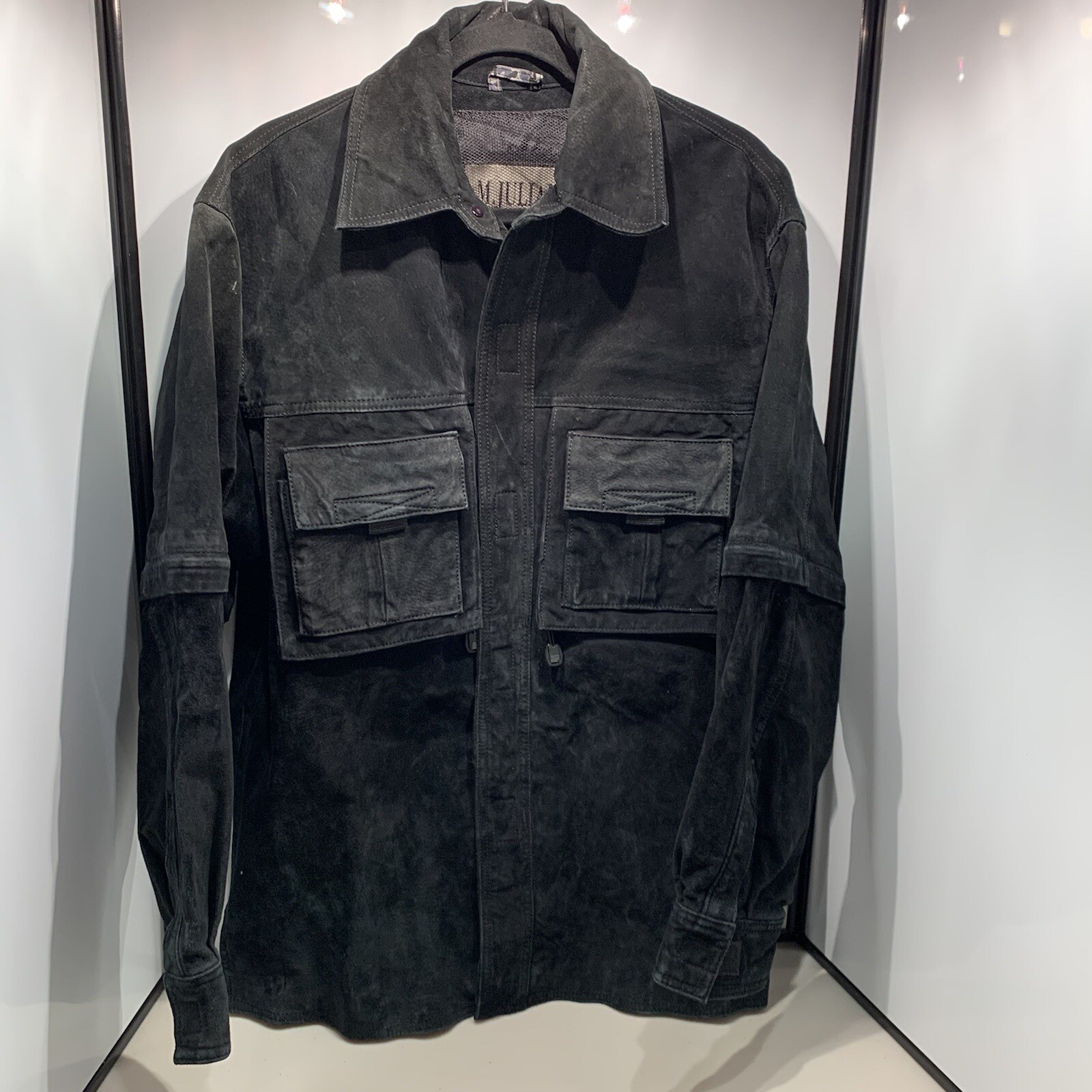 Wilson Suede Leather Jacket Size Small Black Zip Off … Gem