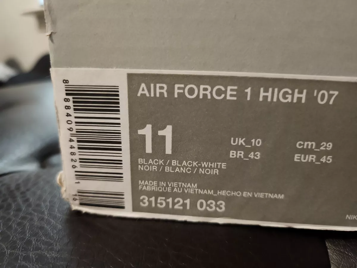 original black air force 1 box