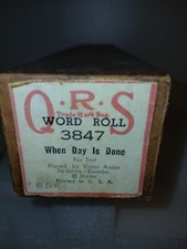 VinQRS Player Piano Word Roll When Day Is Done 3847 Made In USA
