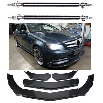 For Bens Carbon Fiber Front Bumper Lips Spoiler Body Kit + Strut Rods  H++