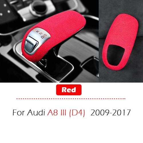 For Audi A8 D4 2009-17 Suede Car Wrapping Gear Shift Knob ABS Trim Cover Sticker - Picture 8 of 8
