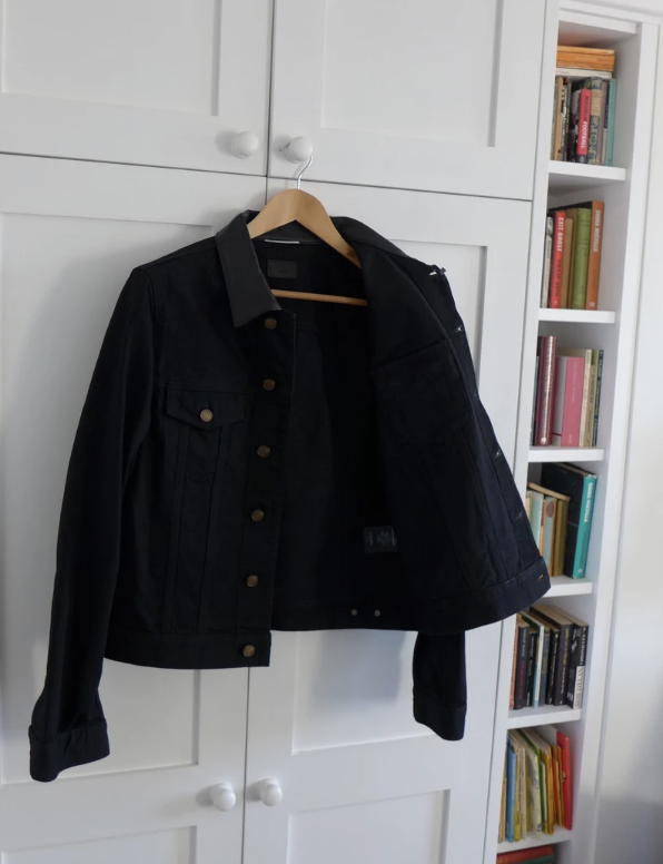 Giacca Denim Saint Laurent Collar Nero Taglia Media