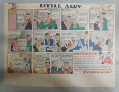 Post Cereal Ad: Little Alby Grape-nuts Flakes Cereal! from 1930's 11 x 15 inches