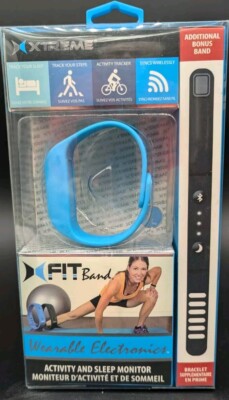 Xtreme Fit Band Wearable Electronics: 1 Tracker  2 Bands Black /Turquoise NIB  