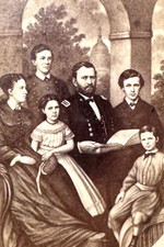 ULYSSES S GRANT AND FAMILY CDV ILLUSTRATED IMAGE CARD USP21