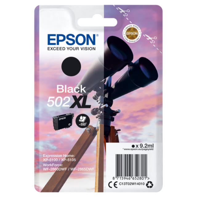 Original Epson 502 XL 502XL Schwarz Tinte Patronen Druckerpatronen Workforce WF