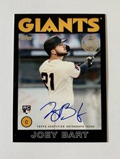 2021 Topps 1986 Series 2 Black /199 Joey Bart #86B-JB Rookie Auto Giants Pirates