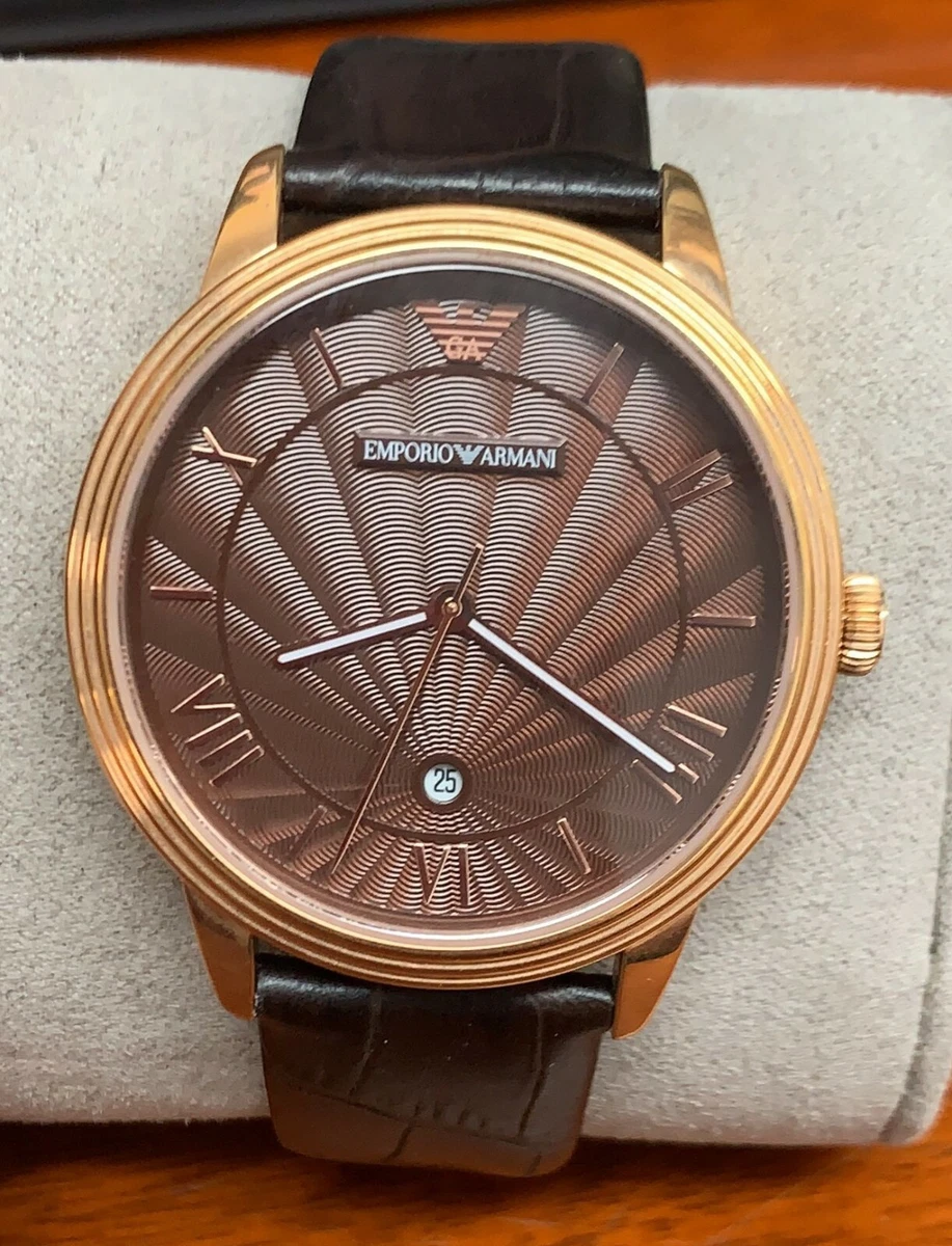 Emporio armani brown clearance watch