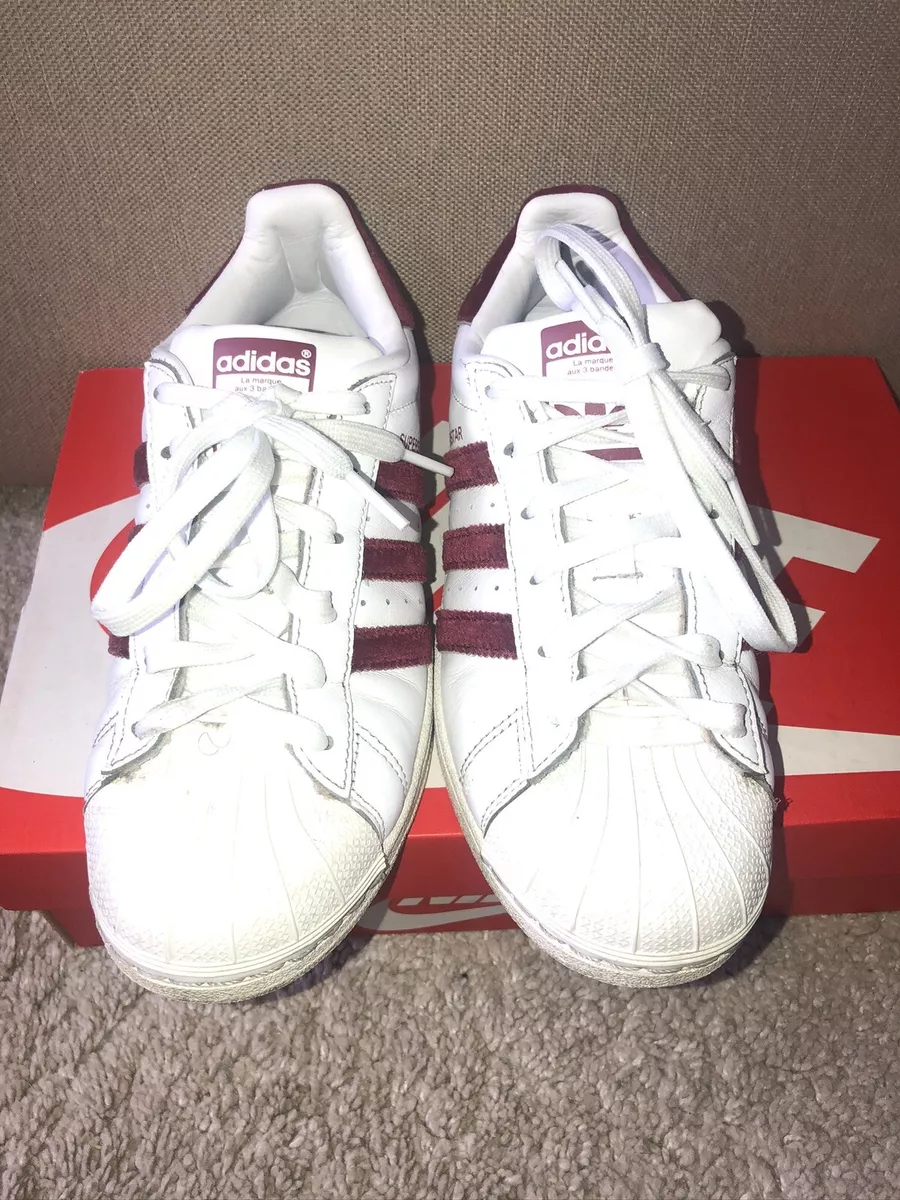 Superstar righe bordeaux sale