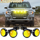 4x LED Amber Grille Light Universal Yellow Kit For GMC Sierra 3500 2500 HD