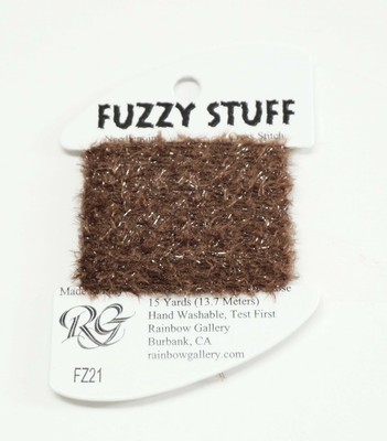 FUZZY STUFF WHITE Stitching Fiber 15 Yards Needlepoint Thread by Rainbow Gallery