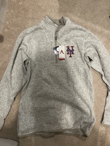 ANTIGUA MENS NEW YORK METS COURSE 1/4 ZIP  BEIGE SIZE Medium NWT - Bild 1 von 3