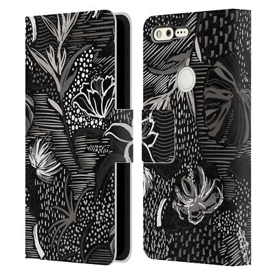 OFFICIAL HAROULITA BLACK AND WHITE 5 LEATHER BOOK WALLET CASE FOR GOOGLE PHONES