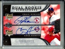 Craig Hansen-Cole Hamels 2006 Exquisite Dual Rookie Autograph #38/55