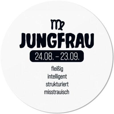 Sternzeichen Jungfrau, fleißig intelligent strukturiert misstrauisch 10501002057
