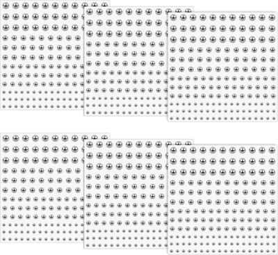990 Pieces Fake Piercings for Lip Nose Eyebrow Adhesive Gems Button Stickers New