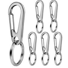 Keychain Clip Key Ring,Stainless Steel Small Carabiner Key Chain Hook Holder ...