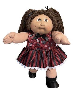 1983 Cabbage Patch, Brown Pigtails, Brown Eyes, HM2, OK, Halloween Dress