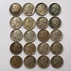 20 ROOSEVELT SILVER DIMES 90% SILVER DISCONTINUED USA AMERICAN MINT COPPER BANDS