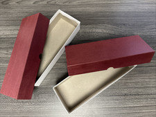 REBOXX Empty Boxes 9" X 3-3/8" X 1-3/4" Inside Dimension Burgundy (2 Pack) NEW