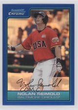 2006 Bowman Draft Chrome Futures Game Blue Refractor 26/199 Nolan Reimold 0f6