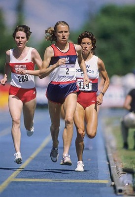 Lynn Jennings USA Grete Waitz of Norway Francie Larrieu USA run th- Old Photo 1