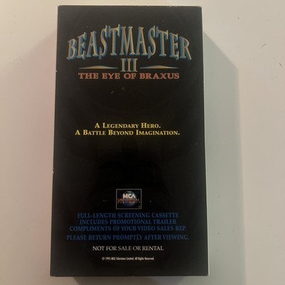 Beastmaster 3 The Eye of Braxus 1995 VHS Screener Promo Beast Master III