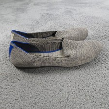 Rothy's The Loafer Shoes Womens Size 7 Gray Knit Flats Slip On Washable Casual