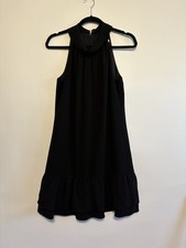 Trina Turk Dress Little Black Dress Sz 0 Mini Short Ruffle Party