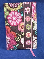 Vera Bradley Book Cover ~ Mod Floral Pink Retired 2007