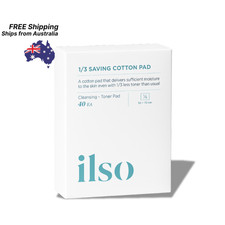Premium ILSO K-Beauty Cotton Pads – 40 Ultra-Thin Sheets (1/3 Saving) 