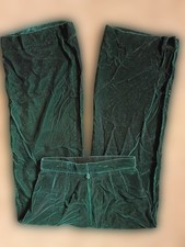 Intuitions By Kathy Manning - Green Crushed Velvet Pants