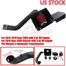 For 2013-18 RAM 1500/1500 Classic 2019 3.6L V6 Cold Air Intake Pipe + Red Filter
