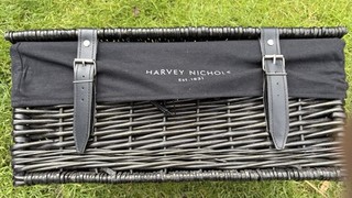 Genuine Black Harvey Nichols Picnic / Hamper Basket BD7