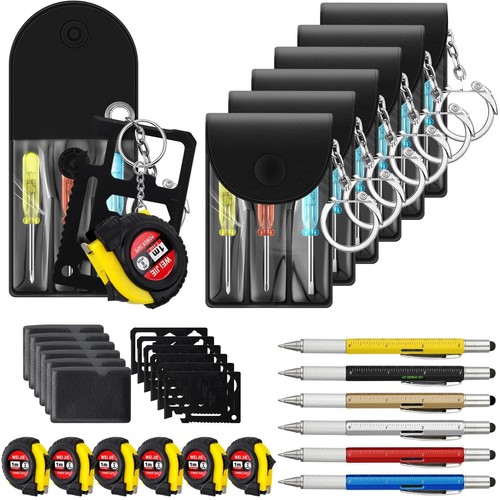 Saysurey 144 Pcs Ini Tape Screwdriver Keychain Set Christas En Gifts Bulk Adult Party Favors