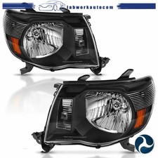 Leftright Fit For Toyota Tacoma 2005-2011 Headlights Assembly Black Clear Lens Leftright Fit For Toyota Tacoma 2005-2011 Headlights Assembly Black Clear Lens