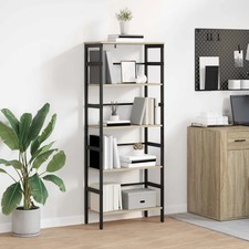 WALPLUS Bookshelf Sonoma Oak 60x29.5x149 cm Engineered Wood Storage Unit
