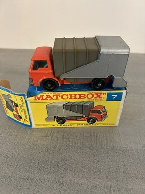 Matchbox #7 Orange Ford Refuse Truck with Original Box