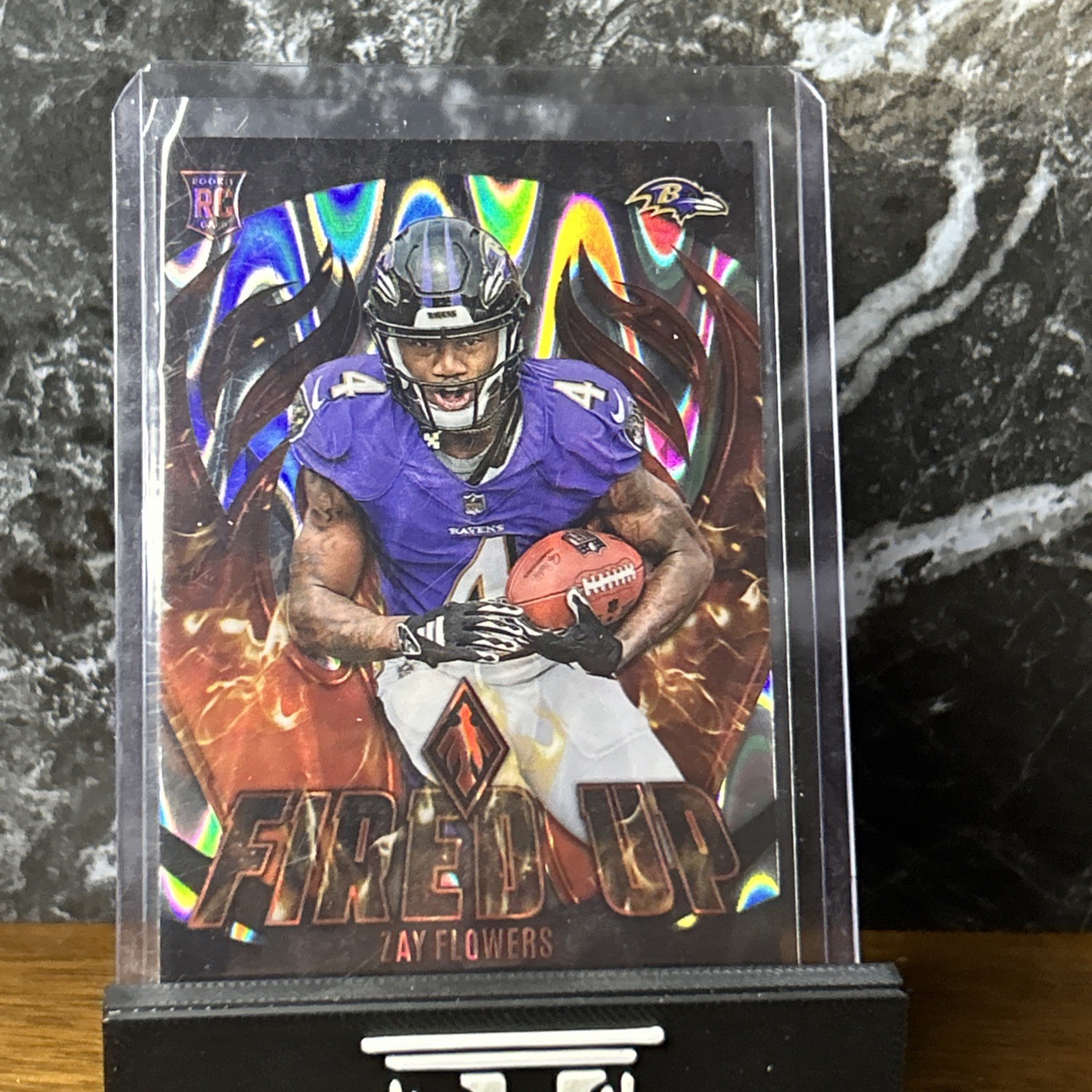 🔥Zay Flowers Rookie Fired Up 2023 Phoenix Wave SP Baltimore Ravens 🔥