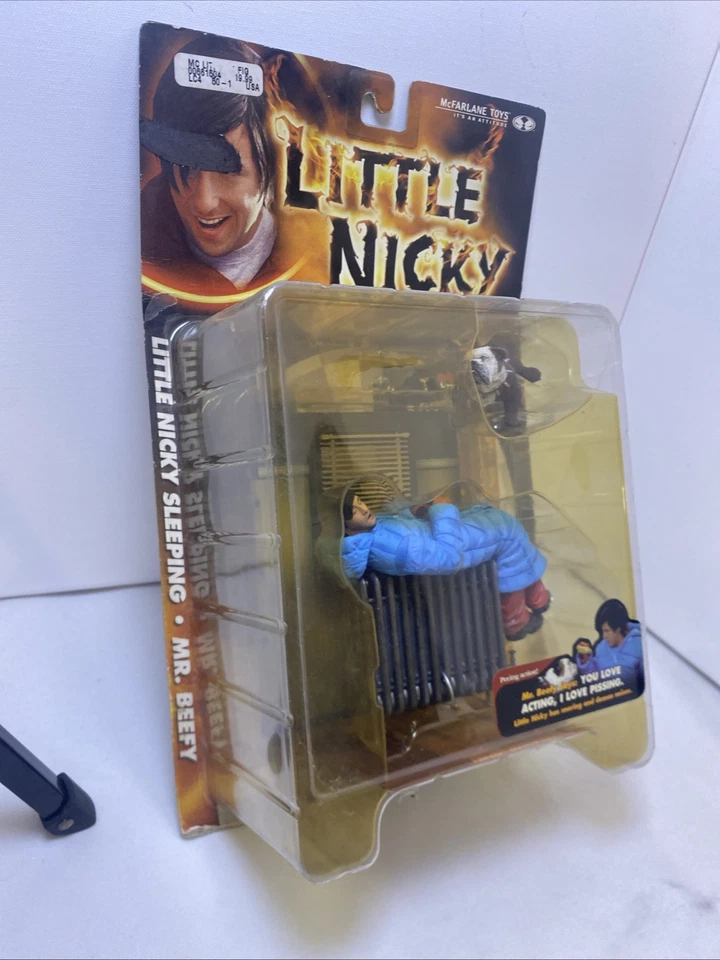 VTG 2000 McFarlane Toys Little Nicky Sleeping Figure w/Mr. Beefy Sealed New MOC - Image 2 of 4