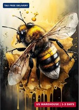 Bee Diamond Painting Kits for Adults 5D DIY Diamond Art Kits for Beginners Round